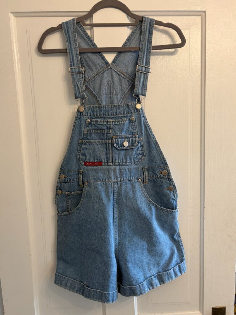 No Boundaries Vintage Short Denim Overalls (M)